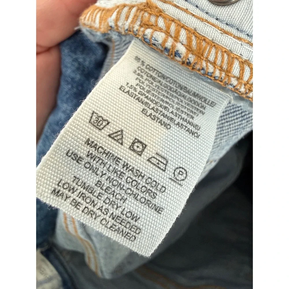 We The Free People Flare Jeans Blue Med Wash Denim‎ Size 27 Retro Boho Festival